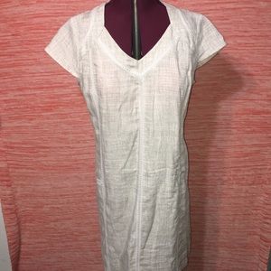 Blue Illusion Shift Dress w/Ladder Stitching NWT